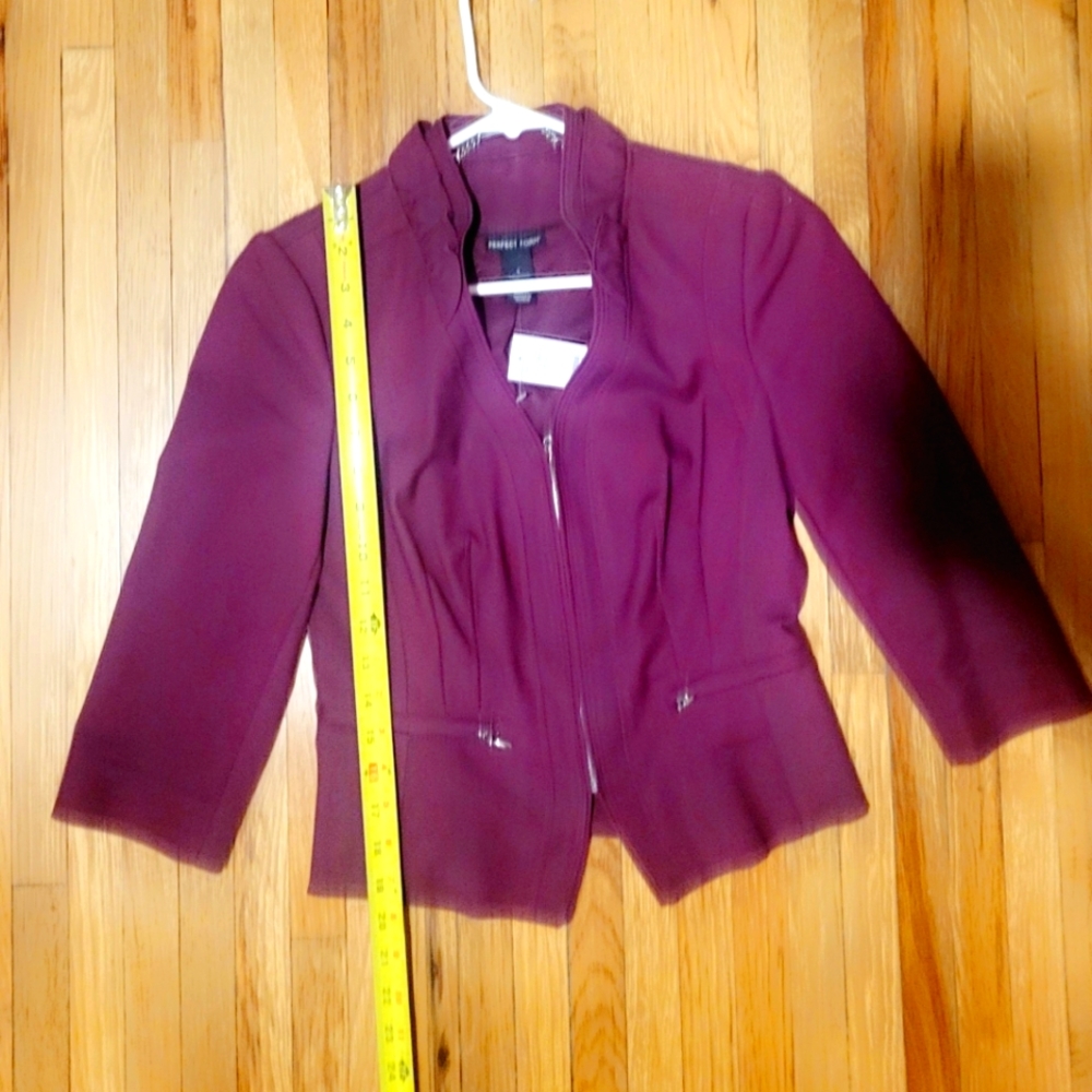 WHBM burgundy blazer size 0